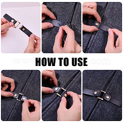 6Pcs PU Leather & Alloy Side Clip Detachable Purse Suspension Clasps for Bag Strap Making&nbsp;FIND-CA0010-42