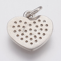 Brass Micro Pave Cubic Zirconia Pendants&nbsp;ZIRC-F083-003P-RS