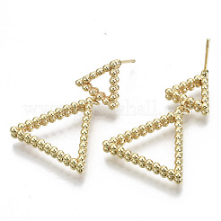 Brass Dangle Stud Earring&nbsp;KK-N232-106G-NF