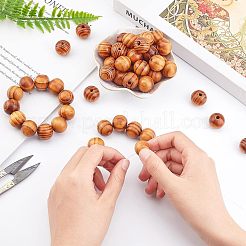 120Pcs Round Natural Wood Beads&nbsp;WOOD-OC0001-85-LF