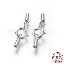 925 Sterling Silver Spring Ring Clasps&nbsp;STER-G019-A-08S