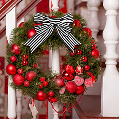 Black and White Stripes Pattern Linen Bowknot Display Decoration&nbsp;AJEW-WH0258-687