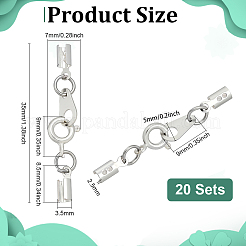 20Pcs Brass Cord Ends&nbsp;PALLOY-PH01849