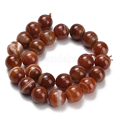 Natural Banded Agate Beads Strands&nbsp;G-L642-B04-16mm