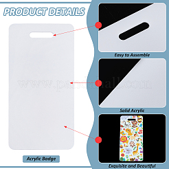 20Pcs Rectangle Acrylic Badge Holders&nbsp;AJEW-BC0009-77
