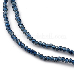 Faceted Rondelle Glass Beaded Necklaces&nbsp;NJEW-JN03004-04