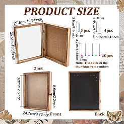 Wall-mounted Wooden & Acrylic Plant Specimen Box&nbsp;AJEW-WH0752-475