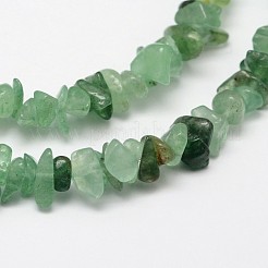 Chips Natural Green Aventurine Beads Strands&nbsp;X-G-N0164-31