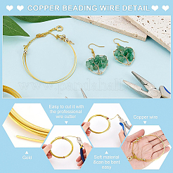 5 Rolls Assorted Square Copper Wire&nbsp;FIND-BC0003-52
