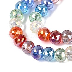 Electroplate Transparent Glass Beads Strands&nbsp;EGLA-N022-17A-C01