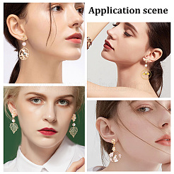 10Pcs 5 Style Brass Stud Earring Findings&nbsp;KK-CN0001-88