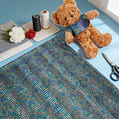 Polyester Elastic Fabric with Crocodile Pattern&nbsp;DIY-PH0036-91B