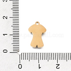 304 Stainless Steel Enamel Pendants&nbsp;STAS-E531-02G