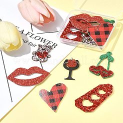 12Pcs 6 Styles PU Leather Big Pendants&nbsp;FIND-FS0003-74