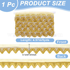 Glass Bugle Seed Beads & Rhinestone Lace Ribbon&nbsp;DIY-WH0320-85