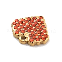 304 Stainless Steel Rhinestone Charms&nbsp;STAS-M092-06G-04