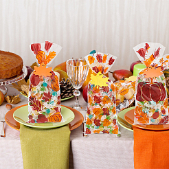 Rectangle Plastic Candy Bags for Thanksgiving Day&nbsp;CON-BC0007-06