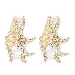 Alloy Rhinestone Stud Earrings&nbsp;EJEW-Z172-02G-02