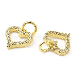 Brass Pave Cubic Zirconia  Pendants&nbsp;KK-Z028-09G