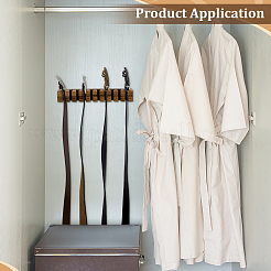 Wood Wall Mounted Slotted Display Stands for Belts&nbsp;ODIS-WH0099-126