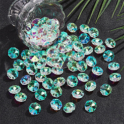 80Pcs Octagon Sew on Glass Rhinestone&nbsp;GLAA-SP0001-82B-01