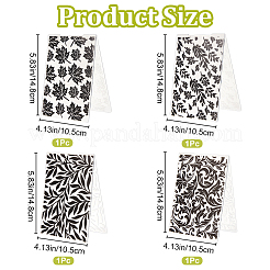 4Pcs 4 Styles Plastic Embossing Folders&nbsp;DIY-CP0008-86