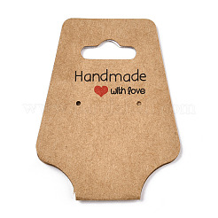 Fold Over Kraft Paper Adhesive Jewelry Display Cards for Necklace & Bracelet Display&nbsp;CDIS-YWC0001-03
