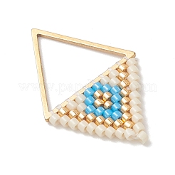 MIYUKI Glass Seed Beaded Rhombus Pendants&nbsp;PALLOY-MZ01127