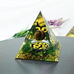 Resin Orgonite Pyramids  with  Ball&nbsp;PW-WG11318-01