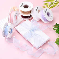 1Roll 5 Yards ABS Pearl Edged Mesh Ribbon for Bowknot Making&nbsp;OCOR-YW0001-13A