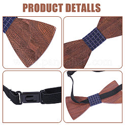 1Pc Wood Bow Ties for Bridegroom&nbsp;AJEW-CA0004-59B