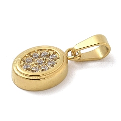 Ion Plating(IP) 304 Stainless Steel Micro Pave Cubic Zirconia Pendants&nbsp;STAS-Z107-02G-02