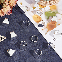Square Brass Finger Rings&nbsp;RJEW-PH0001-03