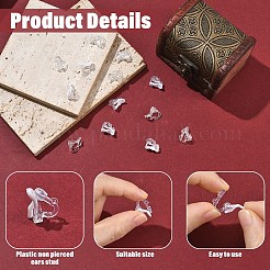 50Pcs 2 Styles Plastic Clip-on Earring Findings&nbsp;FIND-YW0012-89