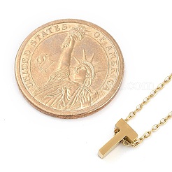Ion Plating(IP) 304 Stainless Steel Pendant Necklaces&nbsp;NJEW-R050-01G-20