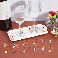 Alloy Enamel Wine Glass Charms&nbsp;AJEW-AB00152