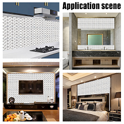 Square Mosaic Aluminum Plastic Self-Adhesive Wall Stickers&nbsp;DIY-WH0257-15A