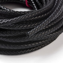 Braided Leather Cord with Core&nbsp;WL-F009-B02-6mm