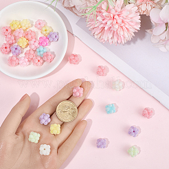 50Pcs Flocky Opaque Acrylic Beads&nbsp;OACR-SC0002-71