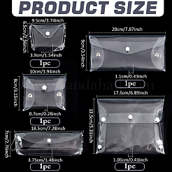 5Pcs 5 Styles Rectangle Transparent PVC Cosmetic Pouches&nbsp;AJEW-FG0004-33
