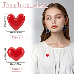 24Pcs 2 Styles Resin Pins&nbsp;JEWB-ME0001-31