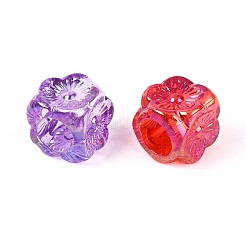 UV Plating Transparent Acrylic European Beads&nbsp;TACR-T029-07M