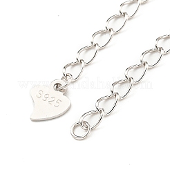 Rhodium Plated 925 Sterling Silver Chain Extender&nbsp;STER-C005-01P