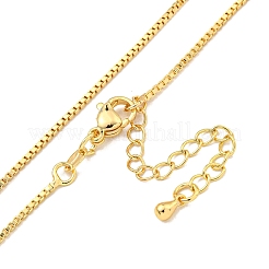 Brass Box Chain Necklaces for Women&nbsp;NJEW-G084-11G