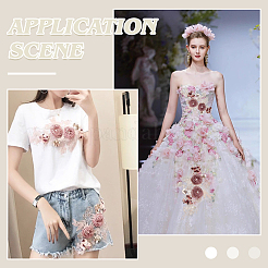 Flower Polyester with Resin Embroidery Ornament Accessories&nbsp;DIY-WH0671-052