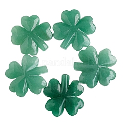 Natural Green Aventurine Carved Healing Clover Figurines&nbsp;PW-WG72625-01