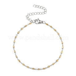 Women's 304 Stainless Steel Cuboid Link Chains Bracelets&nbsp;BJEW-G790-04GP