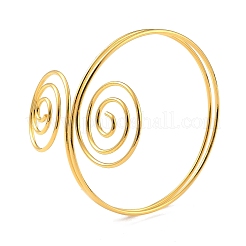 Wire Swirl Spiral Upper Arm Cuff Band&nbsp;AJEW-G033-03G