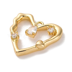 Ion Plating(IP) Brass Micro Pave Cubic Zirconia Pendants&nbsp;KK-U042-03G