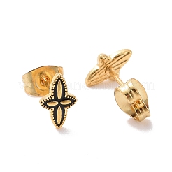 Enamel Star Stud Earrings with 316L Surgical Stainless Steel Pins&nbsp;EJEW-P204-01G-05